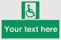 SA7213: Custom sign safe condition Emergency exit for people unable to walk or with walking impairment (right)