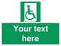 SA7213: Custom sign safe condition Emergency exit for people unable to walk or with walking impairment (right)