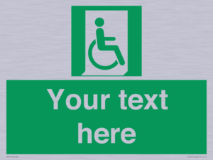 SA7213: Custom sign safe condition Emergency exit for people unable to walk or with walking impairment (right)