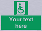 SA7213: Custom sign safe condition Emergency exit for people unable to walk or with walking impairment (right)