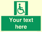 SA7213: Custom sign safe condition Emergency exit for people unable to walk or with walking impairment (right)