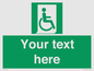 SA7213: Custom sign safe condition Emergency exit for people unable to walk or with walking impairment (right)