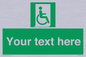 SA7213: Custom sign safe condition Emergency exit for people unable to walk or with walking impairment (right)