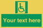 SA7213: Custom sign safe condition Emergency exit for people unable to walk or with walking impairment (right)