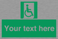SA7213: Custom sign safe condition Emergency exit for people unable to walk or with walking impairment (right)