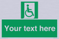 SA7213: Custom sign safe condition Emergency exit for people unable to walk or with walking impairment (right)