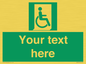 SA7213: Custom sign safe condition Emergency exit for people unable to walk or with walking impairment (right)