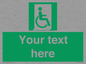 SA7213: Custom sign safe condition Emergency exit for people unable to walk or with walking impairment (right)
