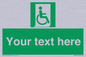 SA7213: Custom sign safe condition Emergency exit for people unable to walk or with walking impairment (right)