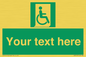 SA7213: Custom sign safe condition Emergency exit for people unable to walk or with walking impairment (right)