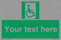 SA7213: Custom sign safe condition Emergency exit for people unable to walk or with walking impairment (right)