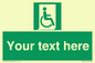 SA7213: Custom sign safe condition Emergency exit for people unable to walk or with walking impairment (right)