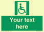 SA7213: Custom sign safe condition Emergency exit for people unable to walk or with walking impairment (right)