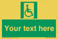 SA7213: Custom sign safe condition Emergency exit for people unable to walk or with walking impairment (right)