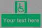 SA7213: Custom sign safe condition Emergency exit for people unable to walk or with walking impairment (right)