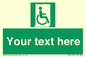 SA7213: Custom sign safe condition Emergency exit for people unable to walk or with walking impairment (right)
