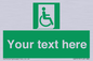 SA7213: Custom sign safe condition Emergency exit for people unable to walk or with walking impairment (right)