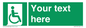SA7213: Custom sign safe condition Emergency exit for people unable to walk or with walking impairment (right)