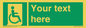 SA7213: Custom sign safe condition Emergency exit for people unable to walk or with walking impairment (right)