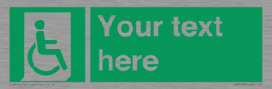 SA7213: Custom sign safe condition Emergency exit for people unable to walk or with walking impairment (right)