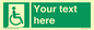SA7213: Custom sign safe condition Emergency exit for people unable to walk or with walking impairment (right)