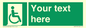 SA7213: Custom sign safe condition Emergency exit for people unable to walk or with walking impairment (right)