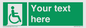 SA7213: Custom sign safe condition Emergency exit for people unable to walk or with walking impairment (right)