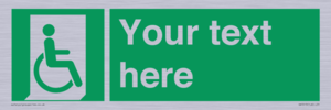 SA7213: Custom sign safe condition Emergency exit for people unable to walk or with walking impairment (right)
