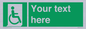 SA7213: Custom sign safe condition Emergency exit for people unable to walk or with walking impairment (right)