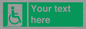 SA7213: Custom sign safe condition Emergency exit for people unable to walk or with walking impairment (right)