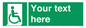 SA7213: Custom sign safe condition Emergency exit for people unable to walk or with walking impairment (right)