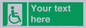SA7213: Custom sign safe condition Emergency exit for people unable to walk or with walking impairment (right)