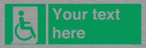 SA7213: Custom sign safe condition Emergency exit for people unable to walk or with walking impairment (right)