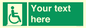 SA7213: Custom sign safe condition Emergency exit for people unable to walk or with walking impairment (right)