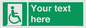 SA7213: Custom sign safe condition Emergency exit for people unable to walk or with walking impairment (right)