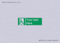SA7213: Custom sign safe condition Emergency exit for people unable to walk or with walking impairment (right)
