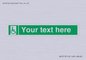 SA7213: Custom sign safe condition Emergency exit for people unable to walk or with walking impairment (right)