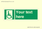 SA7213: Custom sign safe condition Emergency exit for people unable to walk or with walking impairment (right)
