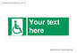 SA7213: Custom sign safe condition Emergency exit for people unable to walk or with walking impairment (right)