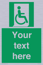 SA7213: Custom sign safe condition Emergency exit for people unable to walk or with walking impairment (right)