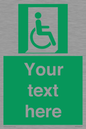 SA7213: Custom sign safe condition Emergency exit for people unable to walk or with walking impairment (right)