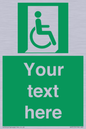 SA7213: Custom sign safe condition Emergency exit for people unable to walk or with walking impairment (right)