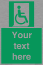 SA7213: Custom sign safe condition Emergency exit for people unable to walk or with walking impairment (right)