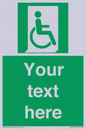 SA7213: Custom sign safe condition Emergency exit for people unable to walk or with walking impairment (right)