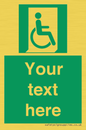 SA7213: Custom sign safe condition Emergency exit for people unable to walk or with walking impairment (right)