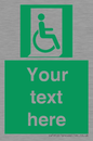 SA7213: Custom sign safe condition Emergency exit for people unable to walk or with walking impairment (right)