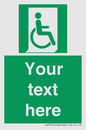 SA7213: Custom sign safe condition Emergency exit for people unable to walk or with walking impairment (right)