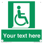 SA7213: Custom sign safe condition Emergency exit for people unable to walk or with walking impairment (right)