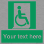 SA7213: Custom sign safe condition Emergency exit for people unable to walk or with walking impairment (right)