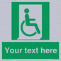 SA7213: Custom sign safe condition Emergency exit for people unable to walk or with walking impairment (right)